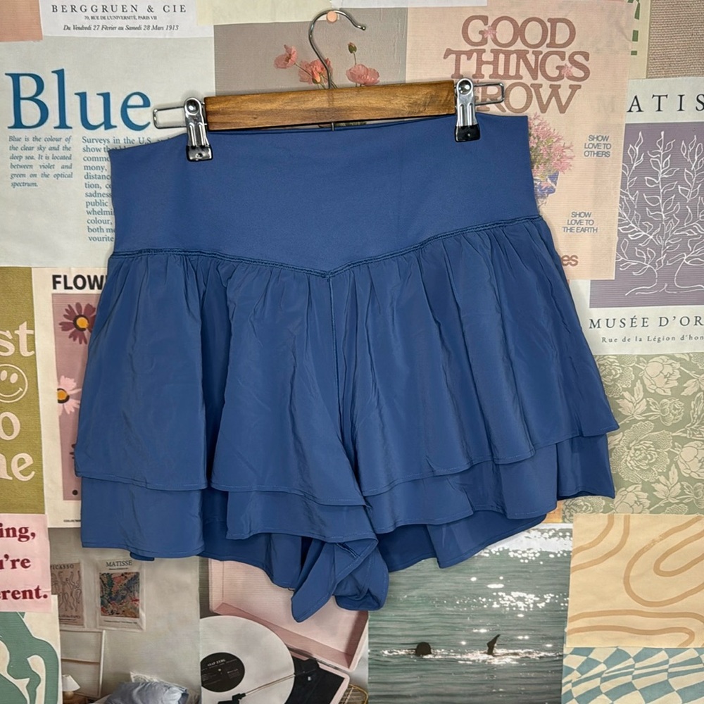 OFFLINE By Aerie Real Me Flirty Short in Marbled Blue Size XL NWT